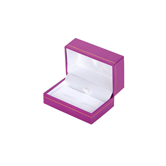 Milano Cufflink Box, Purple (Pack of 12)