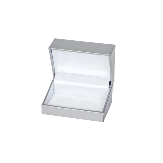 Milano Cufflink Box, Silver (Pack of 12)