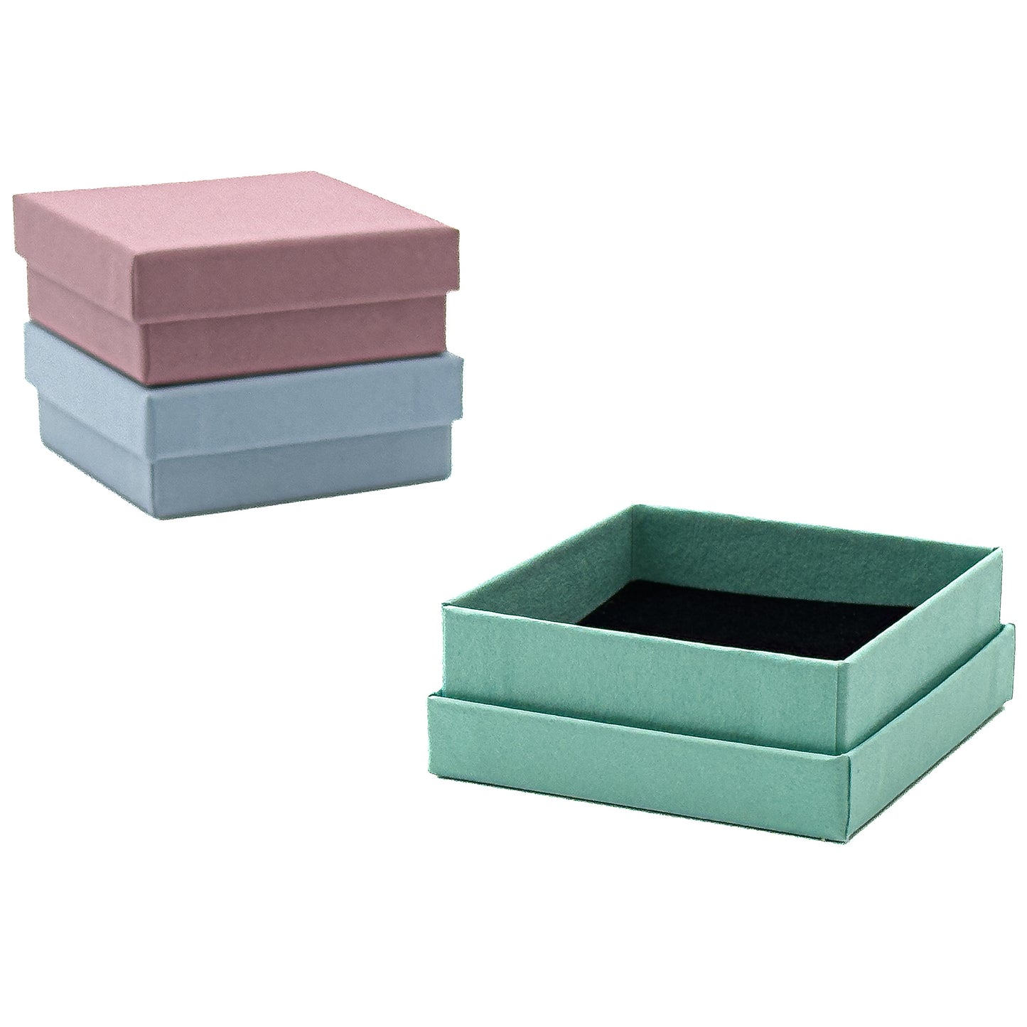 Antigua | Pastel-Colour Stud / Drop Earring Box, 60x60mm | FSC-Certified Gift Packaging (Pack of 100)