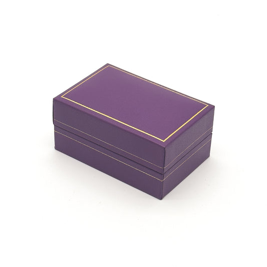 Milano Gold | Purple Leatherette Cufflink Case - Gold Profile (Pack of 12)