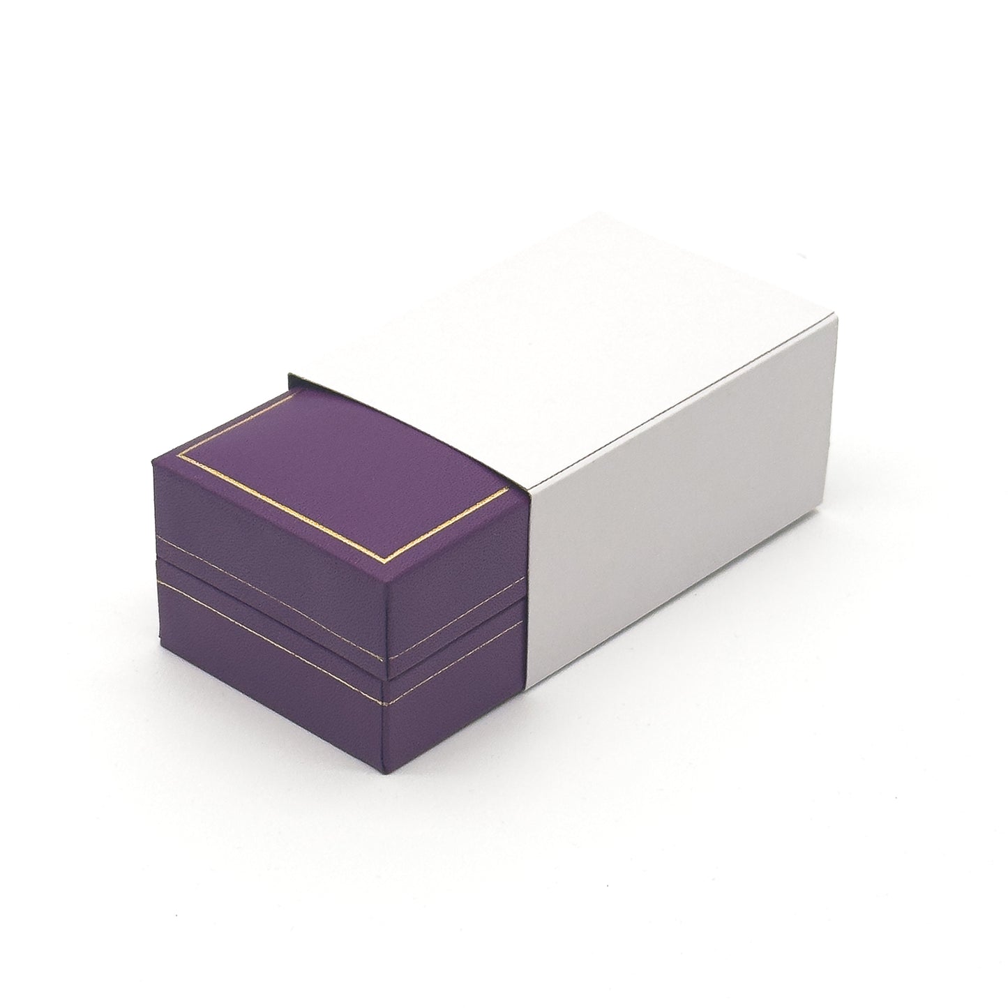 Milano Gold | Purple Leatherette Cufflink Case - Gold Profile (Pack of 12)