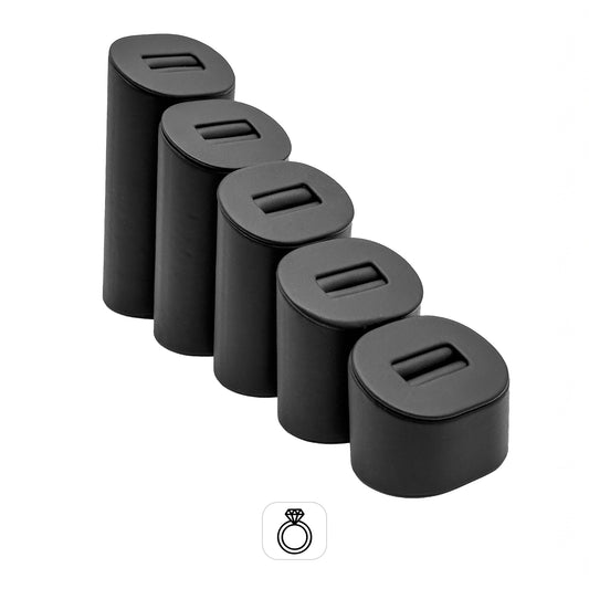 50% Off Assorted Clearance Displays | Black / White PU Leather Showcases