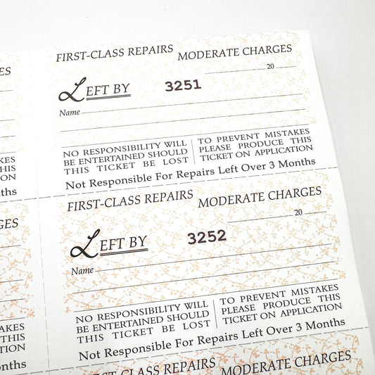 Duplicate Repair Book (1000 Self-Duplicating Tickets)