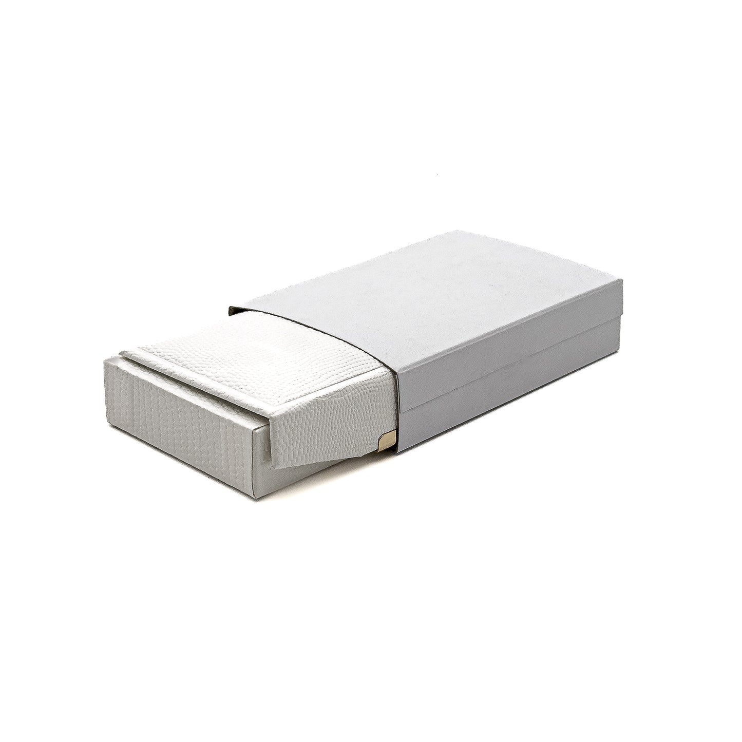Elegance | Premium White Textured Leatherette Wedding Day Ring Case with Gold Button Closure (Pack of 10)