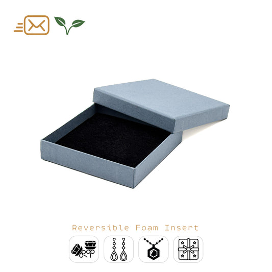 Moonlight Blue Eco/Postal-Friendly Universal Gift Box with Reversible Foam Insert, 90x90mm (Pack of 50)