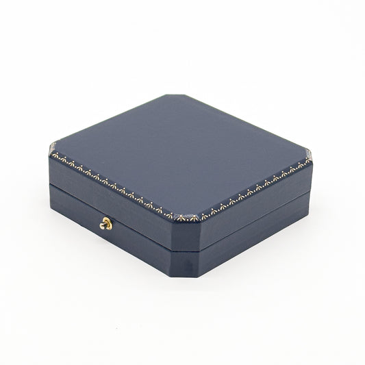 Windsor Vintage | Navy Leatherette Pendant Case with Gold Tooling (Pack of 12)