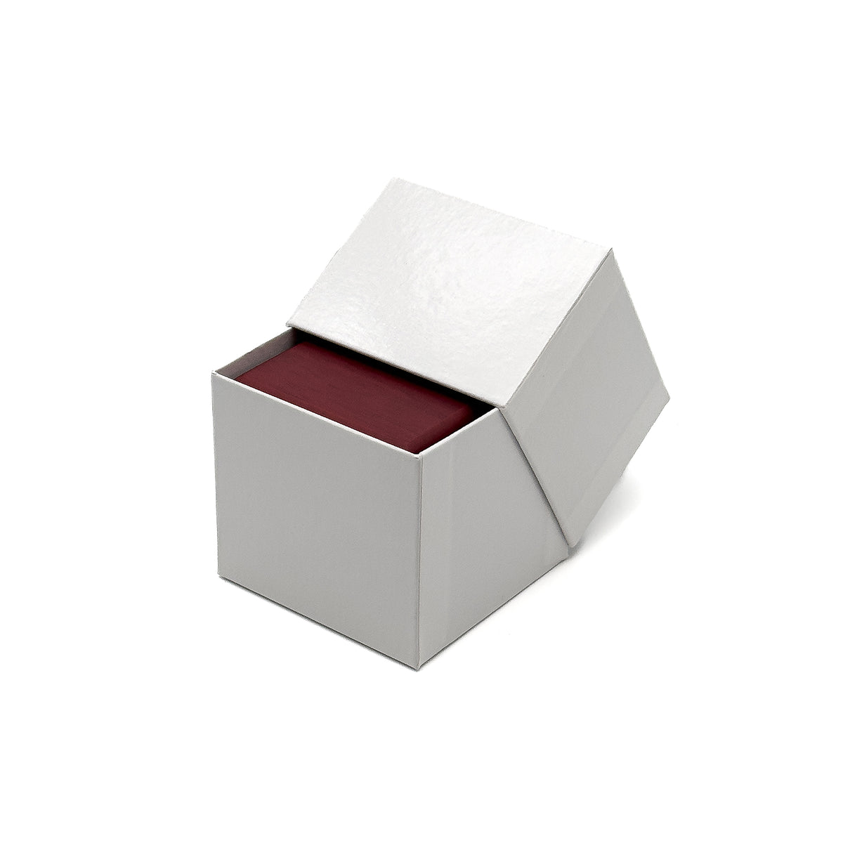 Rosewood | Luxury Veneered Wood Ring Case | Matt Burgundy (Pack of 12)