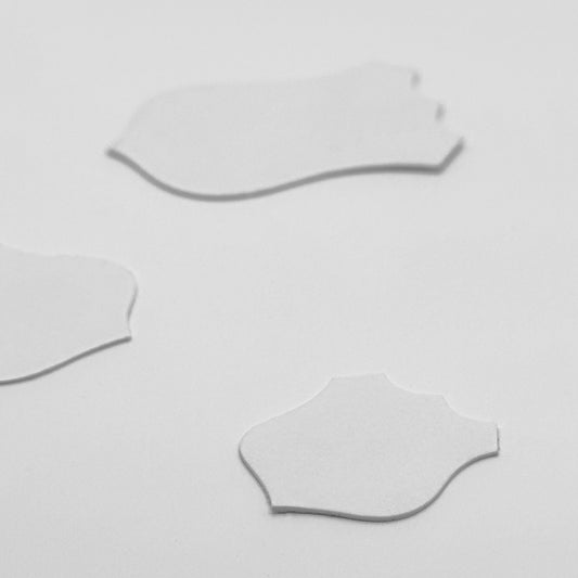 Writing Blank Shield | Durable White Ticket Cards (Pack of 100)