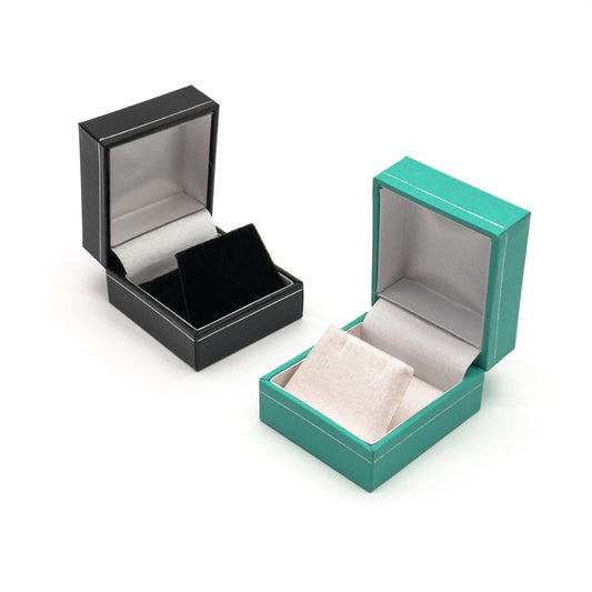 Milano Silver | Leatherette Stud Earring Case - Silver Profiling (Pack of 12)