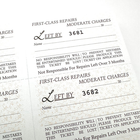 Triplicate Repair Book (500 Self-Triplicating Tickets)