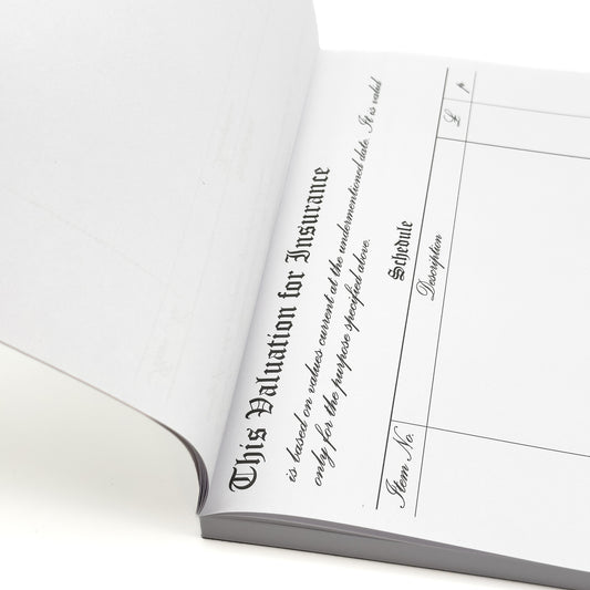 Budget Valuation for Insurance Forms | 100 x A4 Forms | Jewellers' Essentials