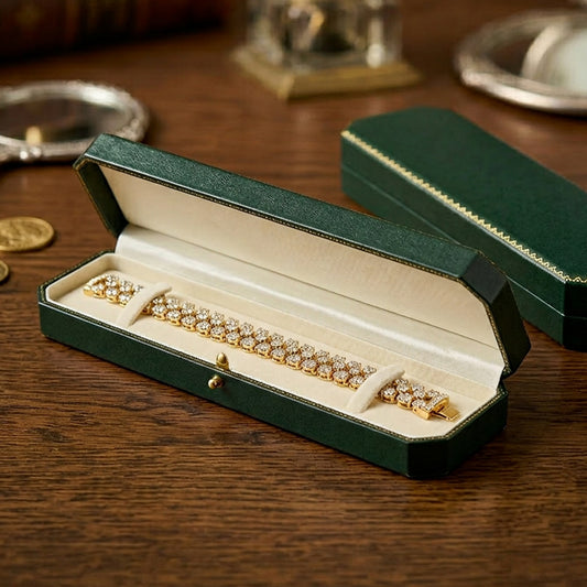 Venice Classic | Bracelet Case with Cut-Off Corners & Gold Push-Button Closure - Edwardian Style (Pack of 6)