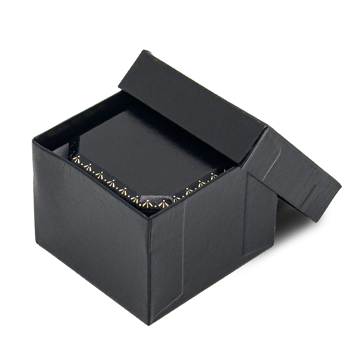 50% Off Windsor Vintage | Black Leatherette Stud Earring Case with Gold Tooling (Pack of 12)