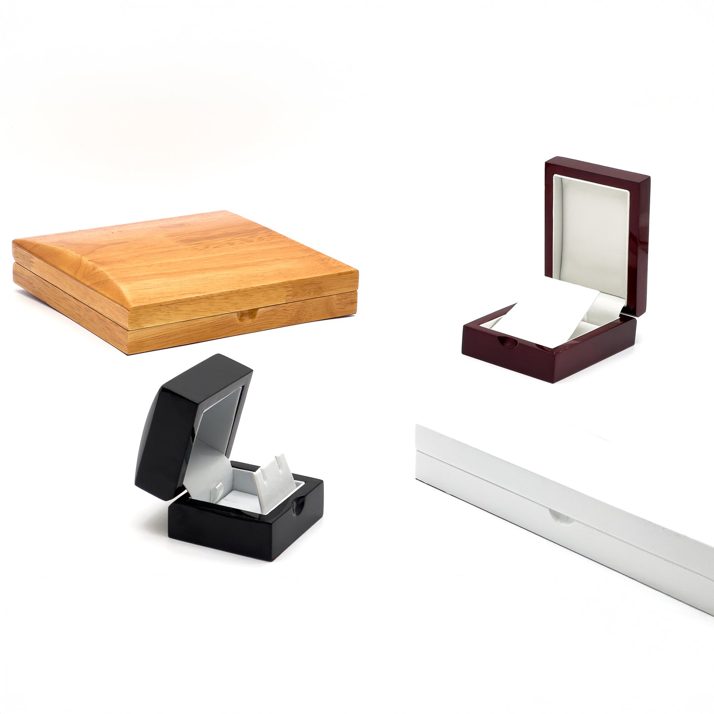 Windsor | Luxury Gloss Hardwood Bracelet Case, White (Pack of 1)