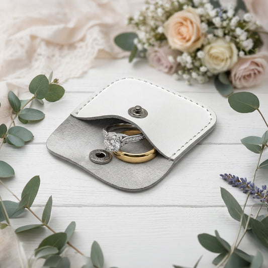 Leather Wedding Ring Pouch | Wedding Rings, Gifts & Favours (Pack of 10)