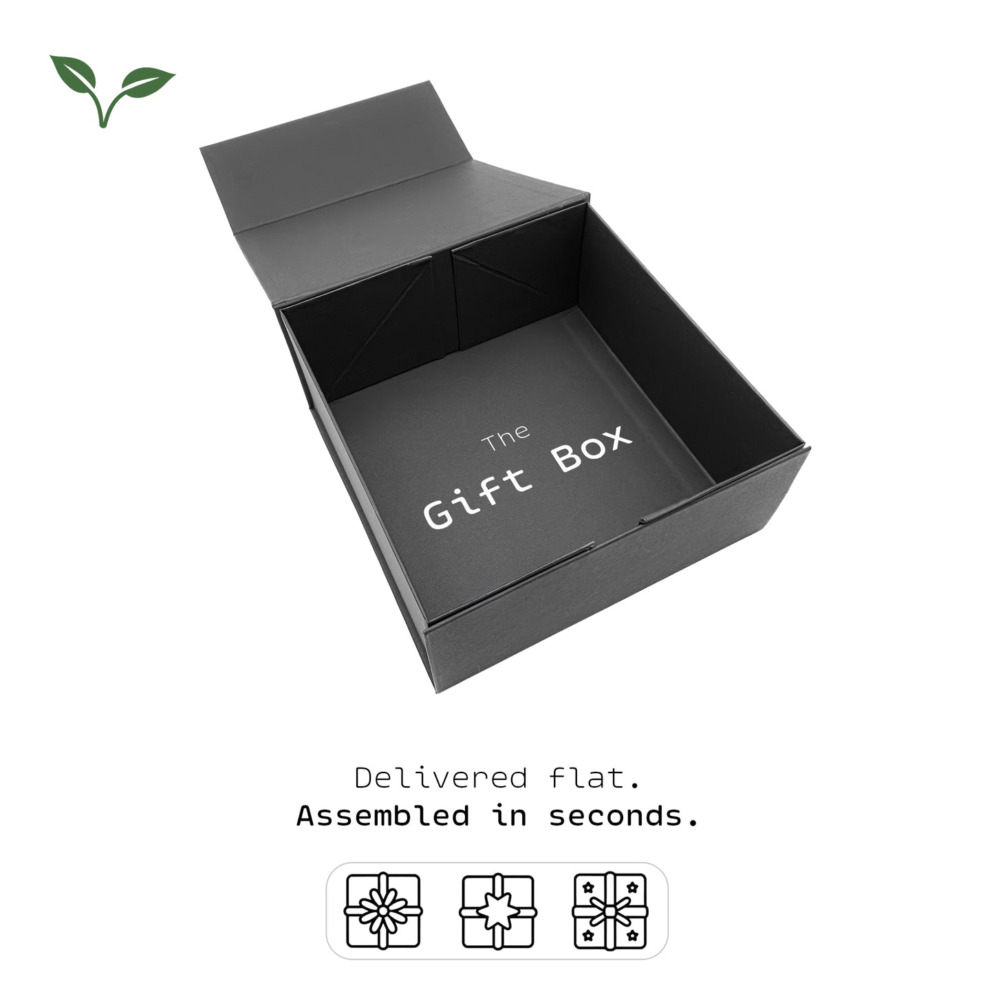 The Gift Box | Magnetic Folding Box for Gifts, A Wedding Tiara, Hampers ... Anything! (Pack of 5)