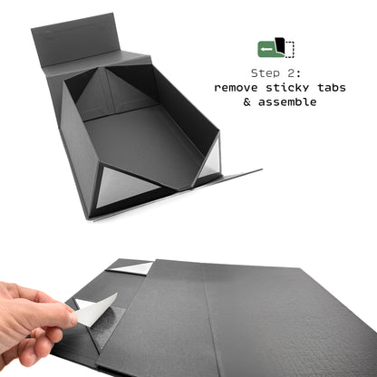 The Gift Box | Magnetic Folding Box for Gifts, A Wedding Tiara, Hampers ... Anything! (Pack of 5)
