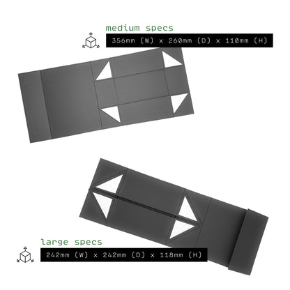 The Gift Box | Magnetic Folding Box for Gifts, A Wedding Tiara, Hampers ... Anything! (Pack of 5)