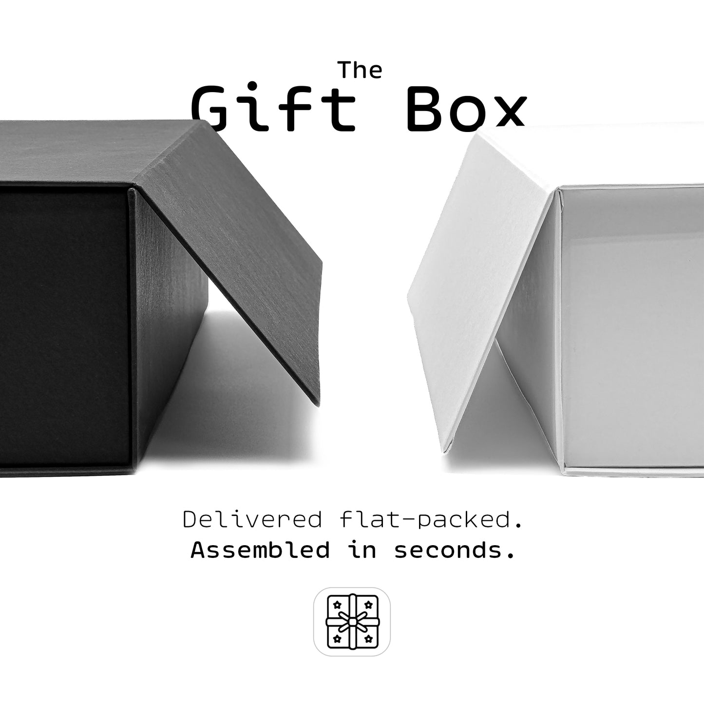 The Gift Box | Magnetic Folding Box for Gifts, A Wedding Tiara, Hampers ... Anything! (Pack of 5)