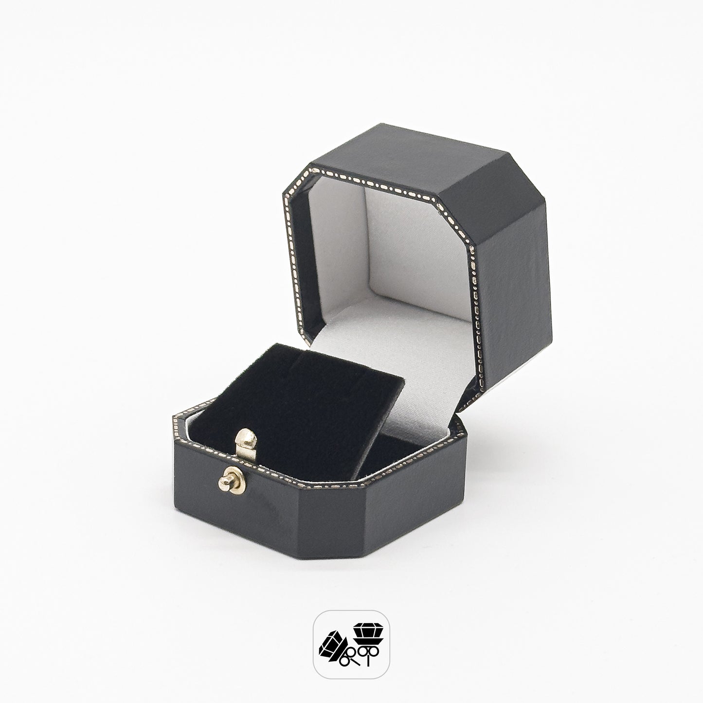 Windsor Vintage | Leatherette Stud Earring Case with Gold Tooling (Pack of 12)