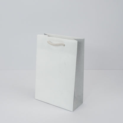 Modern Gift Bags, White / Silver (Pack of 100)