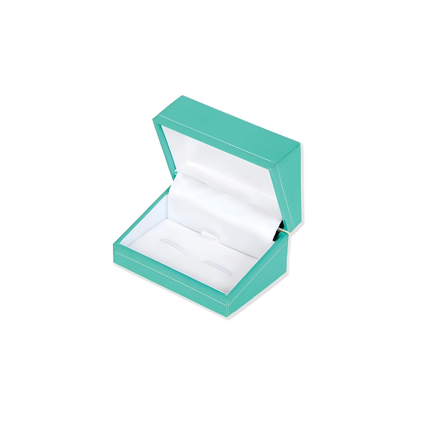 Milano Leatherette Cufflink Box - Light Green (Pack of 12)