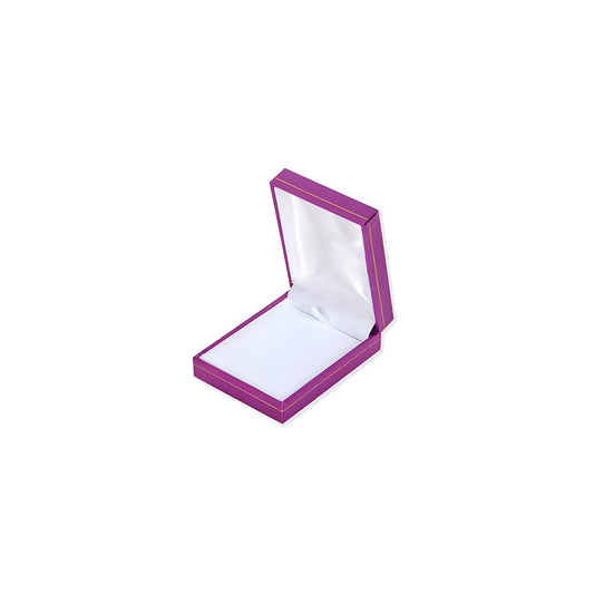 Milano Leatherette Pendant Box (Small) - Purple (Pack of 12)