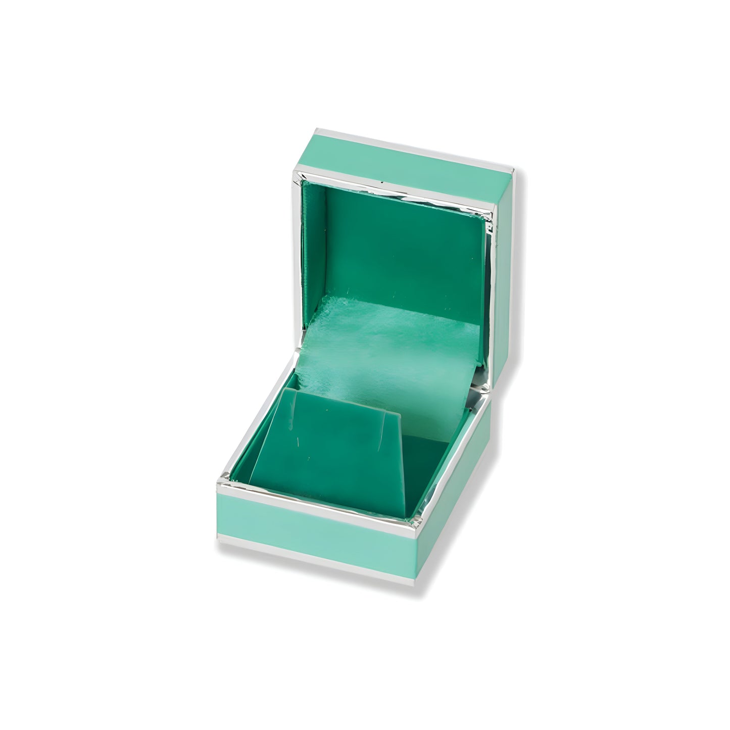 Monza Earring Box - Green / Silver (Pack of 12)