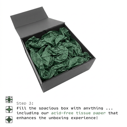 The Gift Box | Magnetic Folding Box for Gifts, A Wedding Tiara, Hampers ... Anything! (Pack of 5)