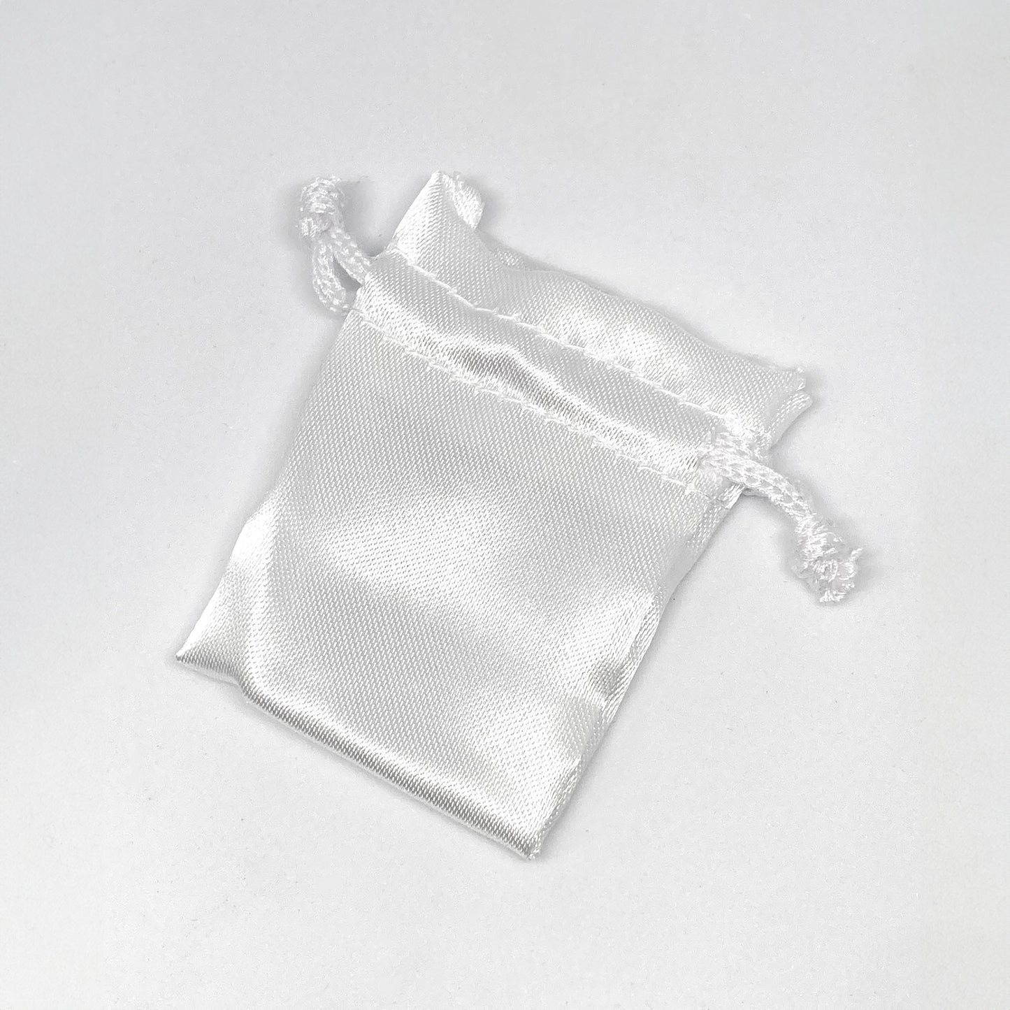 Mini White Satin Ring Pouches (Pack of 50)