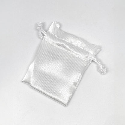 Mini White Satin Ring Pouches (Pack of 50)