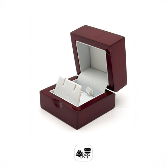 Windsor | Luxury Gloss Hardwood Stud Earring Case, Natural (Pack of 1)
