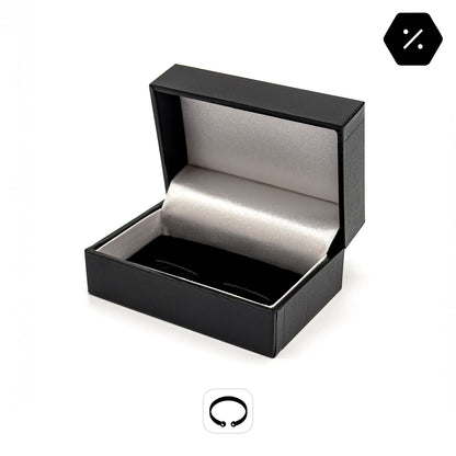 Marham Plus Cufflink | Traditional Leatherette Case with Velveteen Interior (Pack of 20)