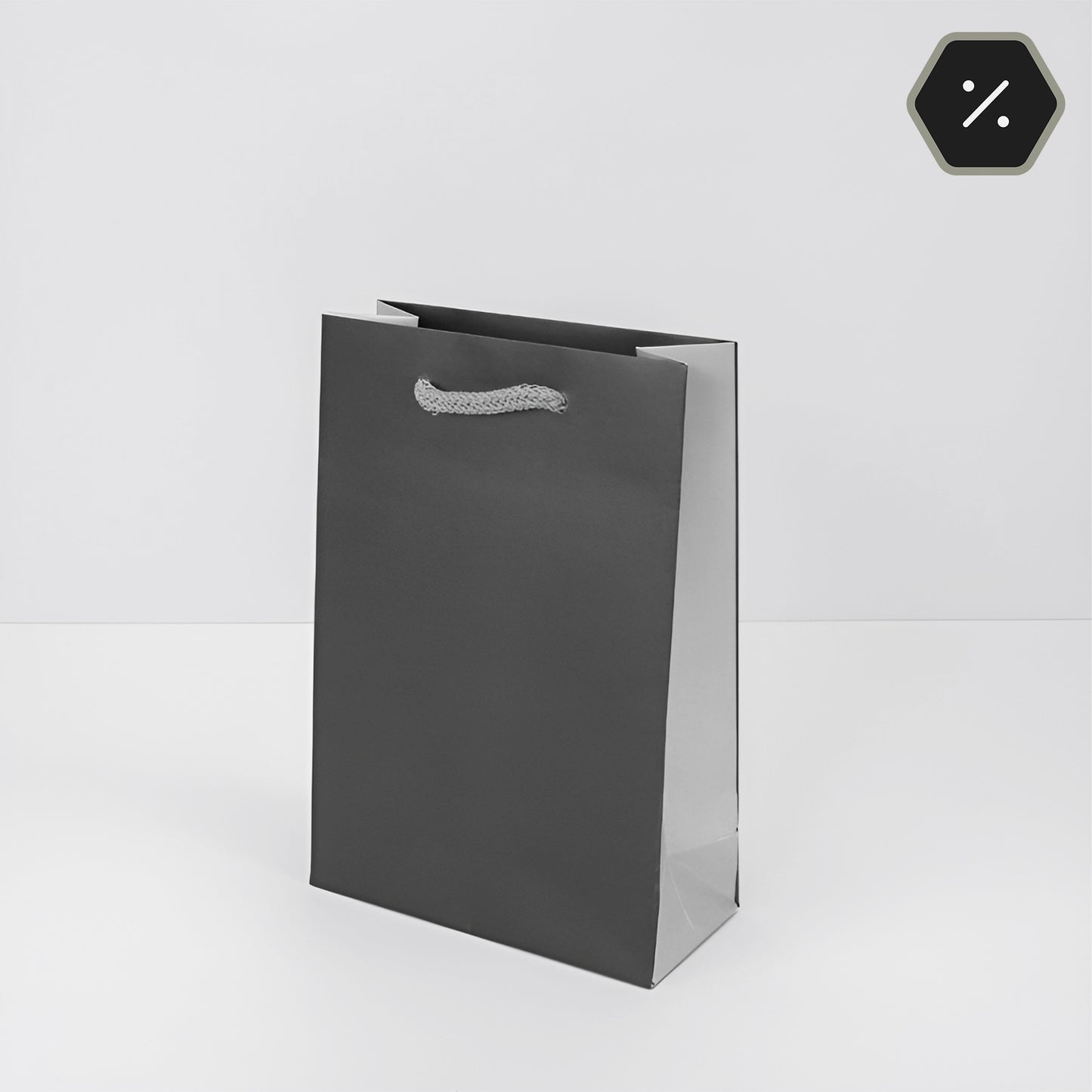 Modern Gift Bags, Black / Silver (Pack of 100)