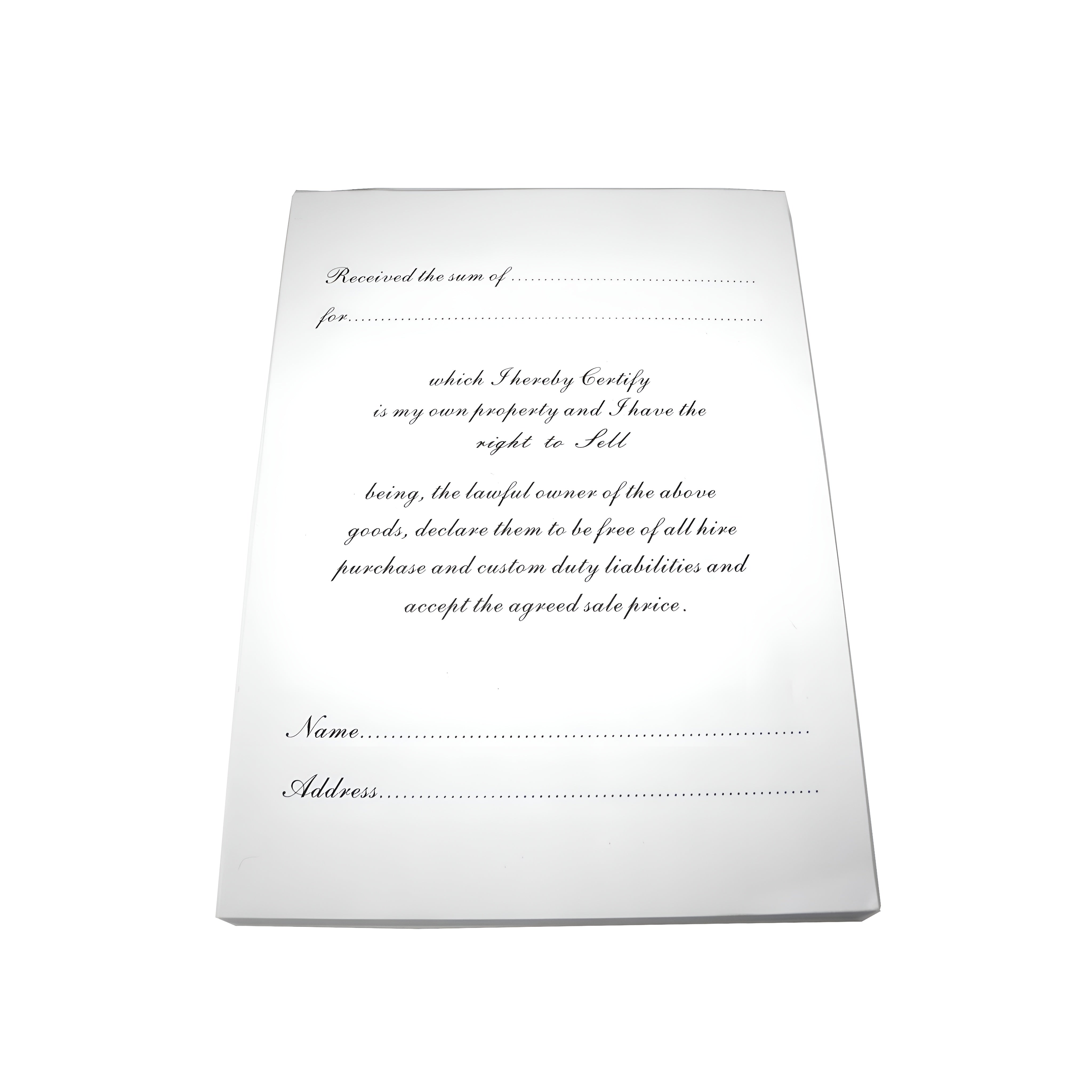 Right To Sell Pad (100 Pages) Karina Krafts