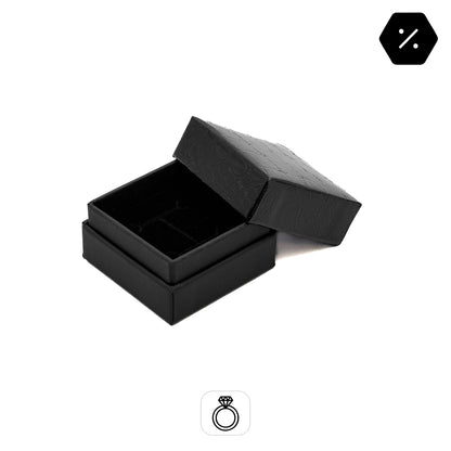 Amazon | Black Gloss Ring Box with Imitation Crocodile Skin Finish (Pack of 30)