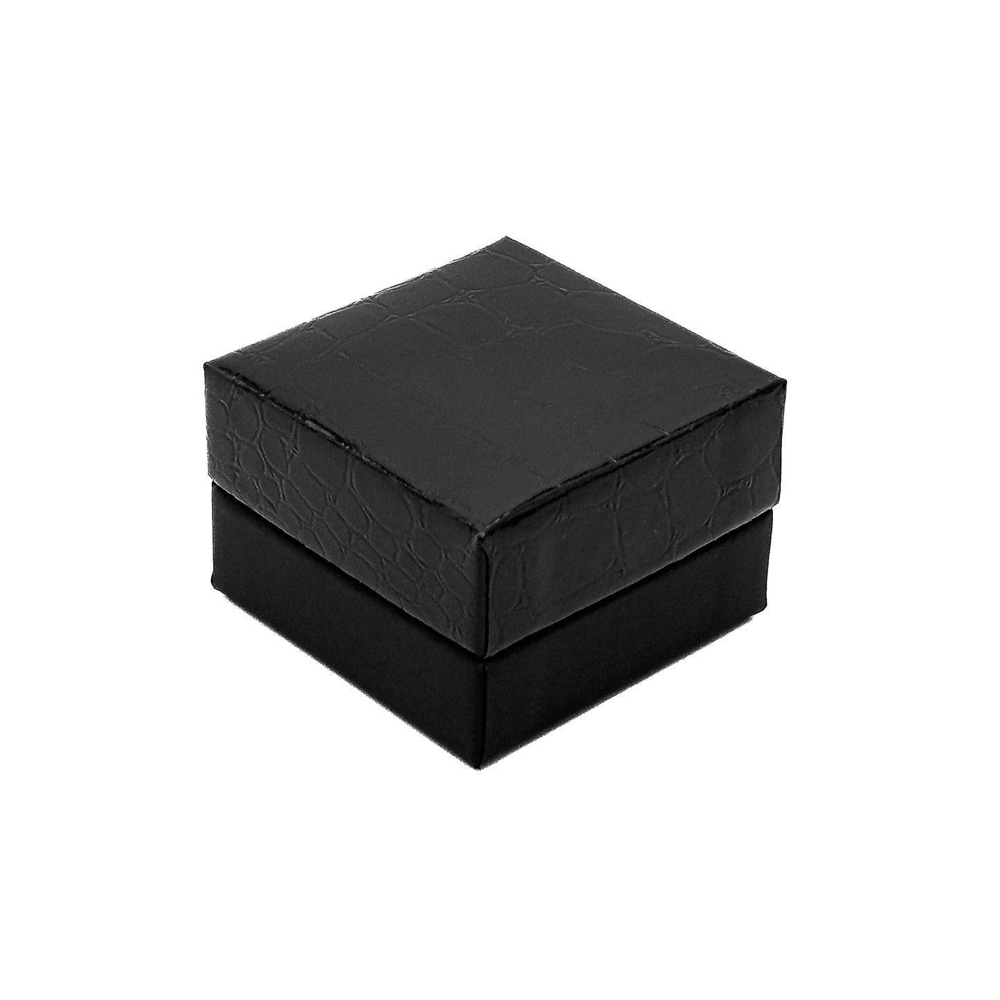 Amazon | Black Gloss Ring Box with Imitation Crocodile Skin Finish (Pack of 30)