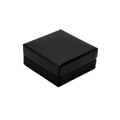 Amazon | Black Gloss 60x60mm Earring Box with Imitation Crocodile Skin Finish (Pack of 30)