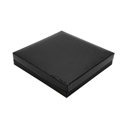 Amazon | Black Gloss Necklace Box with Imitation Crocodile Skin Finish (Pack of 10)