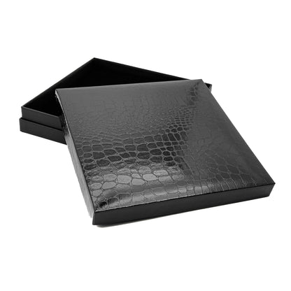 Amazon | Black Gloss Necklace Box with Imitation Crocodile Skin Finish (Pack of 10)