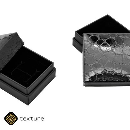 Amazon | Black Gloss 80x80mm Universal Box with Imitation Crocodile Skin Finish (Pack of 30)