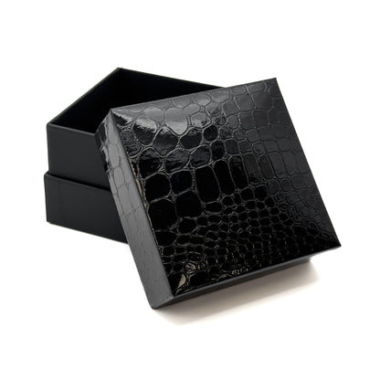 Amazon | Black Gloss Watch / Bangle Box with Imitation Crocodile Skin Finish (Pack of 10)
