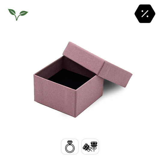 Antigua | Pastel-Colour Ring / Stud Earring Box, 50x50mm | FSC-Certified Gift Packaging (Pack of 50)