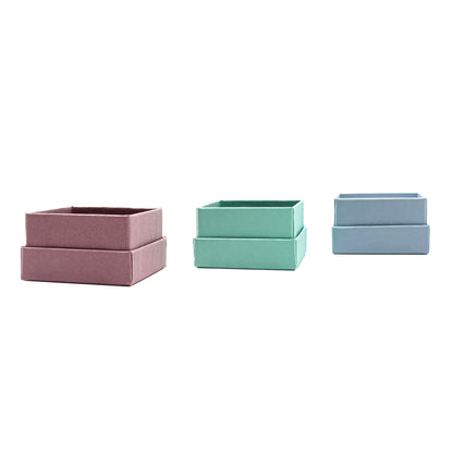 Antigua | Pastel-Colour Ring / Stud Earring Box, 50x50mm | FSC-Certified Gift Packaging (Pack of 50)