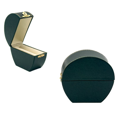 Venice Antique | Vintage Round Green Bangle Case with Gold Clasp (Pack of 6)