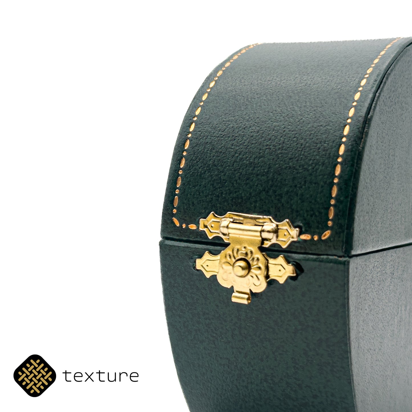 Venice Antique | Vintage Round Green Bangle Case with Gold Clasp (Pack of 6)