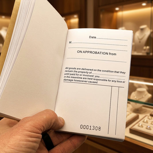 On Approbation Record Book | 50 x A6 Self-Duplicating Forms | Jewellers' Essentials