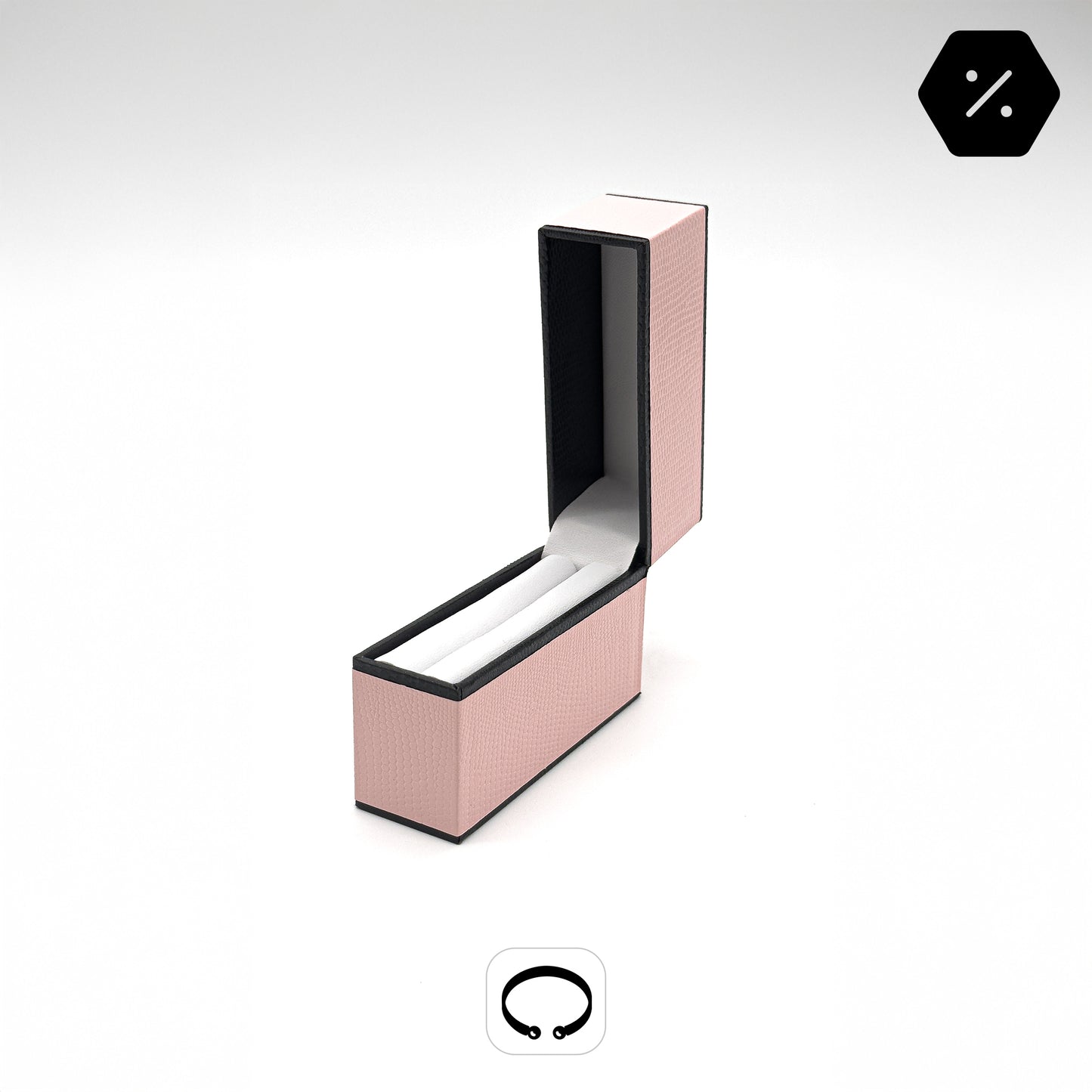 St. Tropez | Chic Pale Pink Flip Top Bangle Case (Pack of 12)