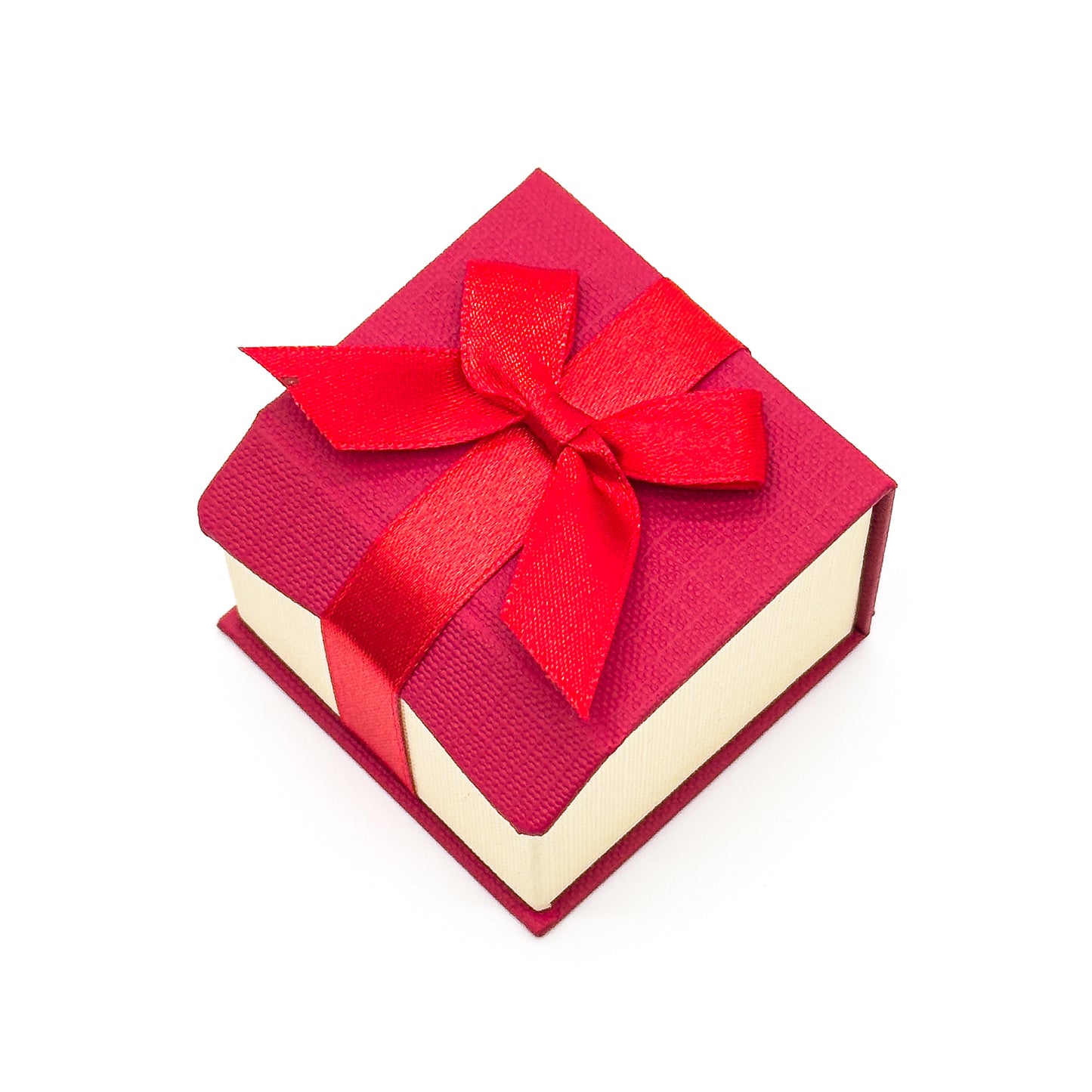 Beau | Red / Cream Gift-Ready Bow Ring Box (Pack of 30)
