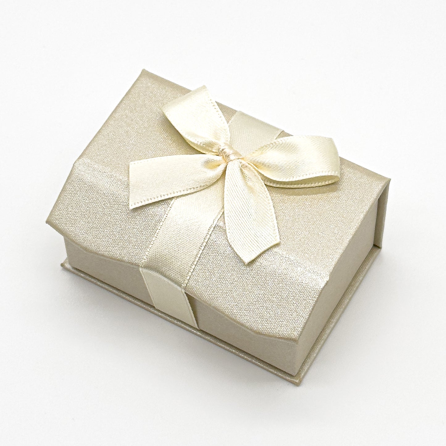 Beau | Ivory Satin Double Wedding Ring Box (Pack of 50)
